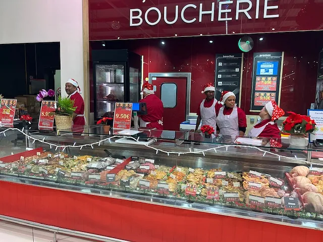 équipe de la boucherie