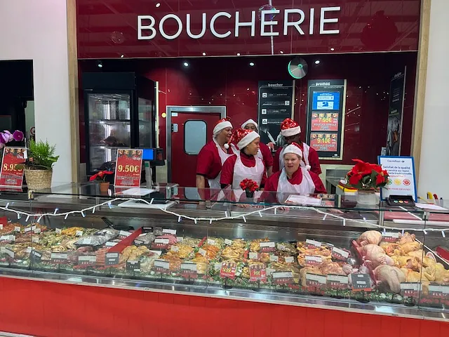 équipe de la boucherie