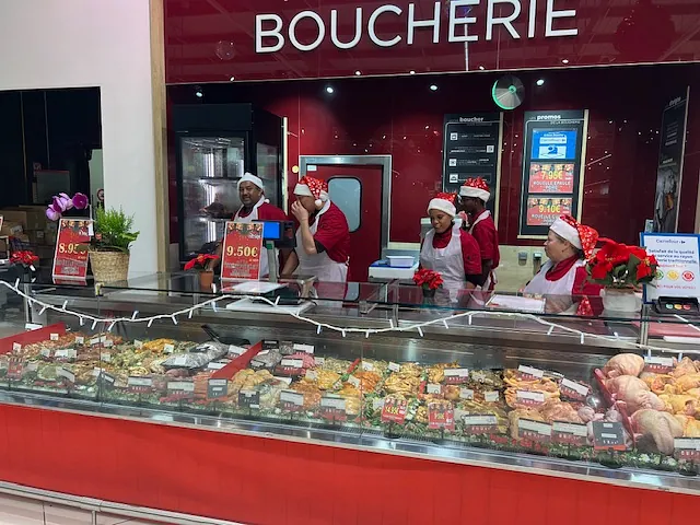 équipe de la boucherie
